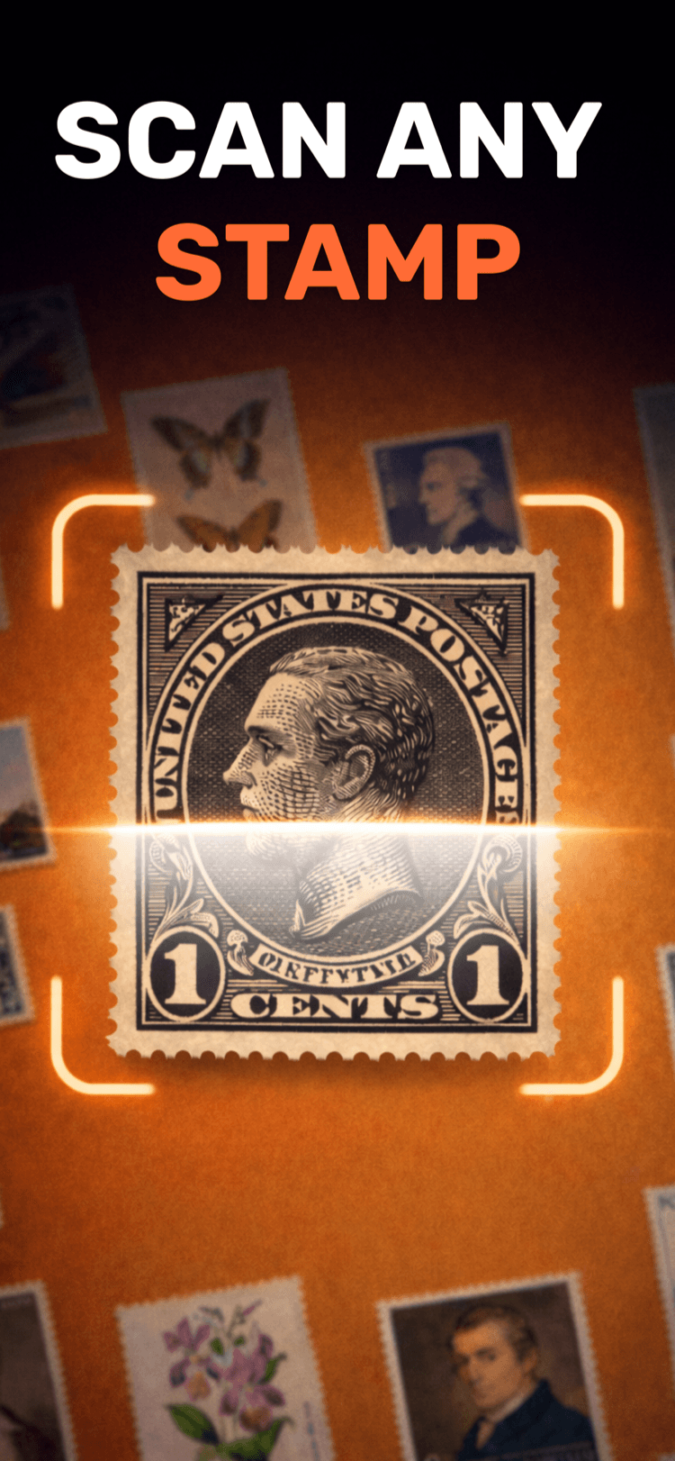 Step 1: scanning a 1 cent US postage stamp with the StampSnap camera